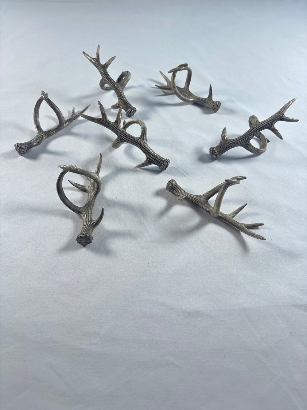 Pottery Barn Antler Napkin Rings Set of 6